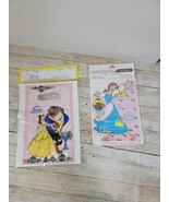 Vintage Disney Beauty The Beast 8 Count Birthday Invitations Envelopes P... - $19.17 CAD
