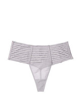 Victorias Secret Luxe Lingerie Sheer High-waist Thong Panty, Size Small - £15.79 GBP