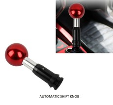 Universal JDM Aluminum Alloy Red Ball Automatic Gear Stick Shift Knob Shifter - $16.88