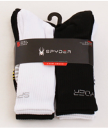 Spyder Black &amp; White Crew Socks 5 in Package Men&#39;s  6-12  NWT - £31.13 GBP