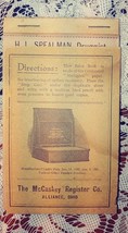 The McCaskey Register Co. Multiplex Pad H.L Spealman, Druggist circa 1900 image 2