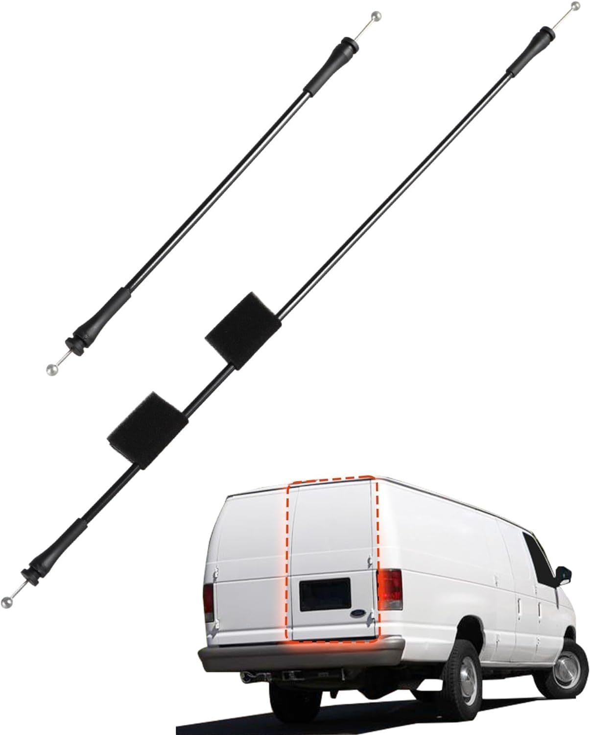 Rear Right Cargo Door Latch Release Cables Compatible with Ford E150 E25... - £19.70 GBP