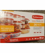 Rubbermaid EasyFindLids / Vented 26 Pc Plastic Food Storage Containers  NEW - €23,92 EUR