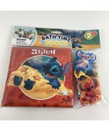 Disney Lilo &amp; Stitch Bath Time Books Suction Cups Mesh Storage Bag Tub F... - $278.40 MXN