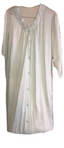 H&amp;M Ladies Vintage Night Gown Dress Aqua Blue Ling Sleeve Button Down Sz L - £21.09 GBP