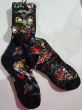 Men&#39;s Ed Hardy Socks Fully Cushioned Crew Logo 2 pack Zeke Skulls Heart ... - $18.99