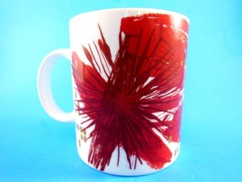 Starbucks  2014 Coffee Mug  Christmas Abstract Flowers Red 12 oz - $14.84