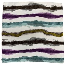 Abstract Brush Strokes Blue Purple Black Outdoor Throw Pillow Cover Case 19” MCM - £29.55 GBP