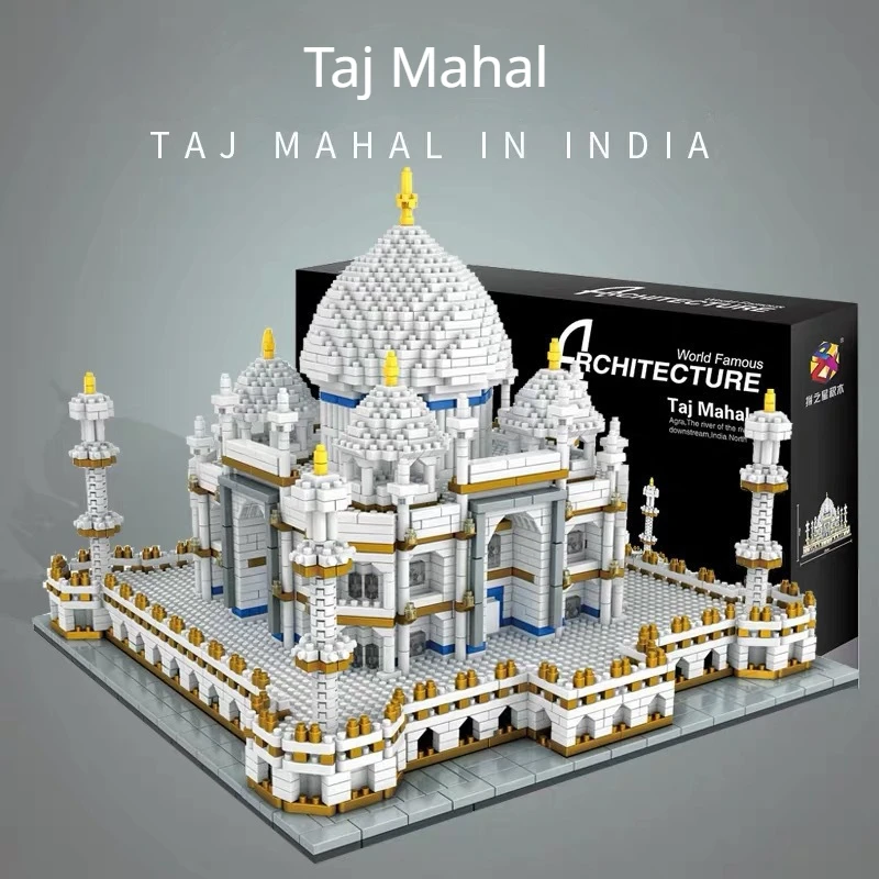 3950PCS+Famous Building Taj Mahal Diamond Mini Building Block Set Leisure DIY - £55.89 GBP