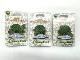 Disney Flower &amp; Garden Festival Sorcerer Alice Beauty Beast Topiary 3 Pin Set LR - $44.54