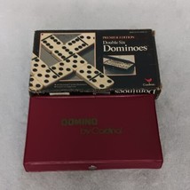 Double Six Dominoes Cardinal in Vinyl Case With Instructions - $8.95
