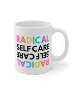 RADICAL SELF CARE Mug | Rainbow Print White Ceramic Mug | Self Love Gift... - £19.67 GBP