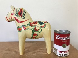 Vtg Swedish Grannas Olsson Dala Horse Hand Painted White Decorative Stat... - $593.99