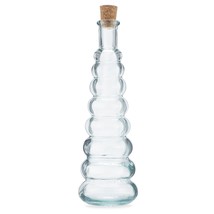 Green Glass Bottle with Cork, Rings - 10 oz Capacity - £10.89 GBP