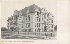 Vintage 1890 North Side High School Campus Building Minneapolis Minnesota MN - £7.42 GBP