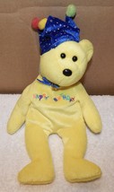 TY Beanie Baby King Hat Teddy Birthday Bear 8&quot; 2004  Stuffed Animal 258X - £4.68 GBP