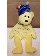 TY Beanie Baby King Hat Teddy Birthday Bear 8&quot; 2004  Stuffed Animal 258X - £4.79 GBP