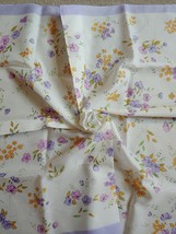 Vtg Floral Fashion Scarf White Purple Square 26&quot; Neck Head Business Work... - £19.79 GBP