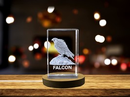 LED Base included | Exquisitely Crafted Crystal Falcon Sculpture | Unique - £31.96 GBP - £319.73 GBP