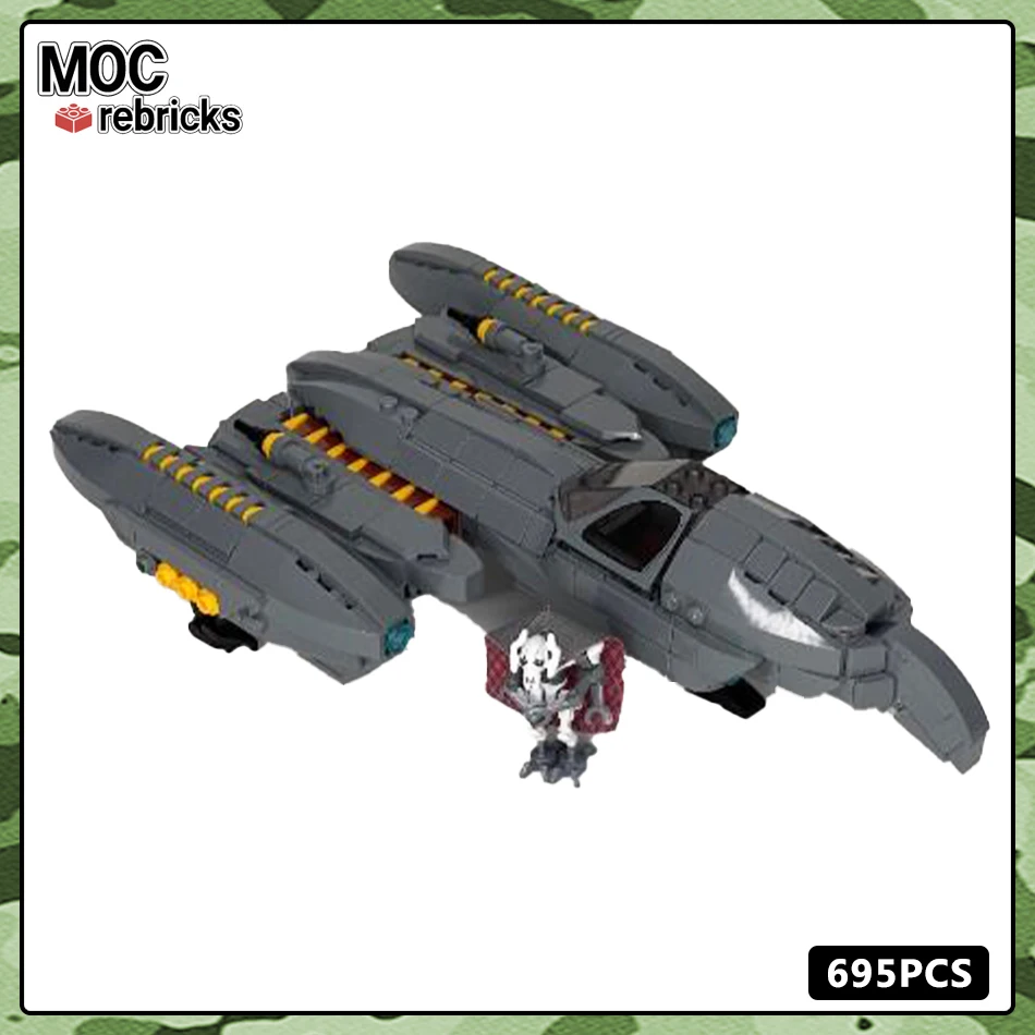 Space War Series Dark Grey Starfighter MOC Building Block DIY Model To - £106.19 GBP