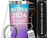 Retired 2024 Not My Problem Anymore - Retirement Gifts for Women 2024 - ... - £30.00 GBP