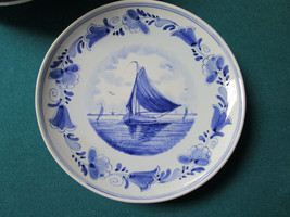 Schoonhoven - Delft Blue Tableware Set Of 7 Plates 7&quot; Sailing Boat Original - £129.05 GBP