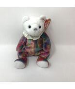 Ty Beanie Baby Babies April Birthday Bear White Tie Dye Plush Stuffed An... - $29.99