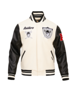  Cream Body Raiders  Leather Varsity Jacke - $129.99+