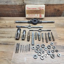 Mixed Lot Of 39 Pipe Taps, Dies &amp; Handles - Craftsman, Greenfield, Handy, ABS - £34.77 GBP