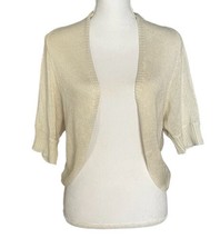 Apt. 9 Women’s Open Knit Short Sleeve Cardigan Sweater Shrug Cream Ivory Size XL - £7.11 GBP