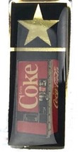 Vintage Enjoy Coke Coca Cola Machine Lapel / Hat Pin With Star at Top 1.5&quot; x 5/8 - £9.88 GBP