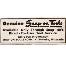1949 Snap On Tools Mini Print Advertisement Vintage Kenosha Wisconsin E8Q - €17,68 EUR