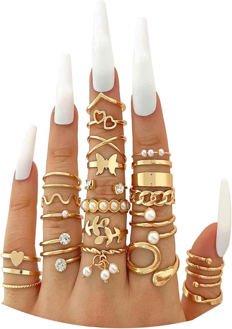 Fashion Stackable Rings Set - £20.19 GBP