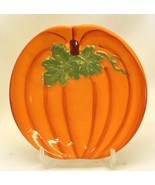 Orange Pumpkin Plate Decorative Thanksgiving Fall Halloween - £7.76 GBP
