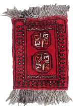 Handmade vintage Afghan Ersari mat 0.7&#39; x 0.9&#39; (24cm x 30cm) 1970s - 1C968 - $2,229.79 MXN