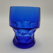 Vintage Anchor Hocking? Viking? Fenton? Glass Georgian Blue Flat Juice G... - $11.87