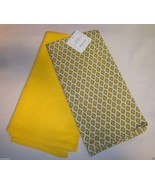 New April Cornell Set of 2 Tea Towels 19 x 27&quot; Yellow Medallion/Yellow S... - $24.25 CAD