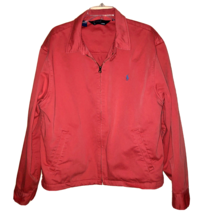 Polo Ralph Lauren Harrington Jacket Mens Size XL VTG 90s Cotton Coral Full Zip - £28.92 GBP