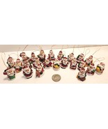 Miniature Santa Claus Christmas Ornaments Lot of 23 Tiny Small 1 Inch Ta... - $578.60 MXN