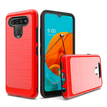 Shockproof Slim Brushed Design Edged Lining Case RED For LG K51 - £5.31 GBP