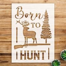 Hunting Stencil Pattern with Deer for Walls and Crafts, Reusable Mylar T... - $14.69+
