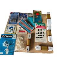 VTG Sewing Notions Lot Singer Boye DeLong Newey Hooks Rings Snaps Elasti... - $10.88