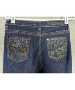 Coogi Women&#39;s Denim Jeans 9/10 Colorful Beaded Pockets Embellished - $26.03