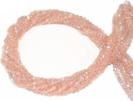 1000 Bulk Beads Faceted Bicone Pink Wholesale Lot 4mm Lot Cone Diamond - £13.44 GBP