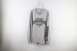 Vintage 90s CCM Hockey Mens 2XL Spell Out Chicago Blackhawks Long Sleeve T-Shirt - £38.89 GBP