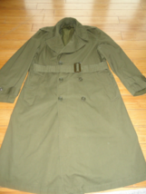 US ARMY Vietnam Era Green Military Trench Coat MEDIUM REGULAR NSN 8405-2... - $78.16 CAD