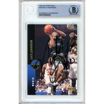 Nick Anderson Orlando Magic Auto 1994 Upper Deck Basketball BAS Autograp... - £63.06 GBP