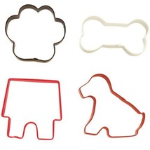 Wilton Colorful Pet Theme Metal Cookie Cutters 4 Pc Set Dog - $8.90