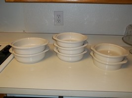 Hall China Casseroles ~ Set of 7 Casseroles ~ 30 &amp; 56 oz. White and Bright White - £51.38 GBP