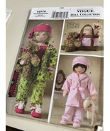 VOGUE CRAFT PATTERN #V8176 18&quot;VOGUE DOLL COLLECTION COMFY DOLL CLOTHES U... - $17.49 CAD